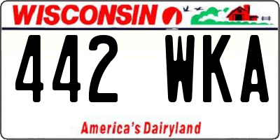 WI license plate 442WKA