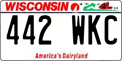 WI license plate 442WKC
