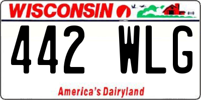 WI license plate 442WLG
