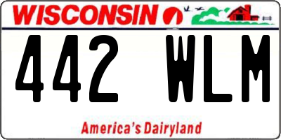 WI license plate 442WLM