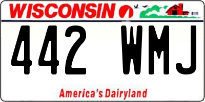WI license plate 442WMJ