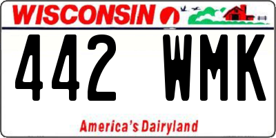 WI license plate 442WMK