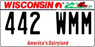 WI license plate 442WMM