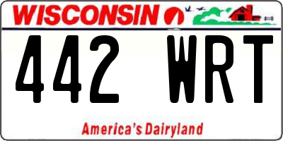 WI license plate 442WRT