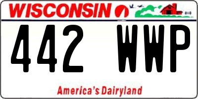 WI license plate 442WWP