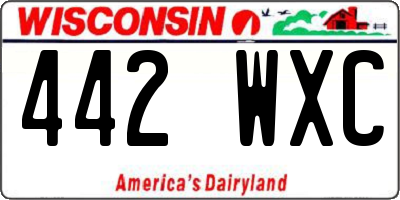 WI license plate 442WXC