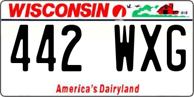 WI license plate 442WXG