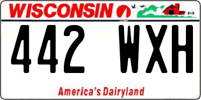 WI license plate 442WXH