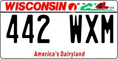 WI license plate 442WXM