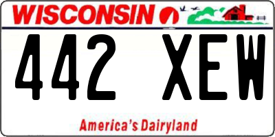 WI license plate 442XEW