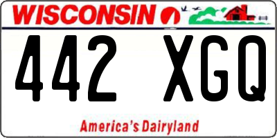 WI license plate 442XGQ