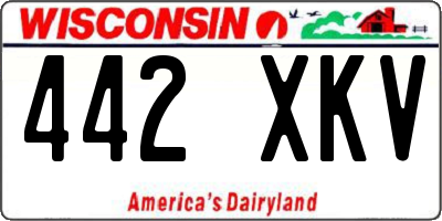WI license plate 442XKV