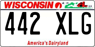 WI license plate 442XLG