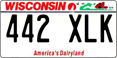 WI license plate 442XLK