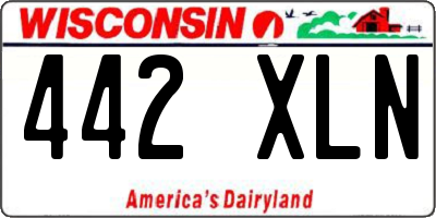 WI license plate 442XLN