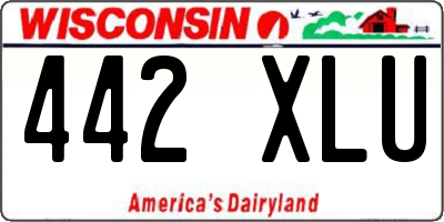 WI license plate 442XLU