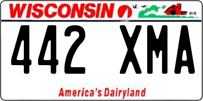 WI license plate 442XMA