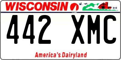 WI license plate 442XMC