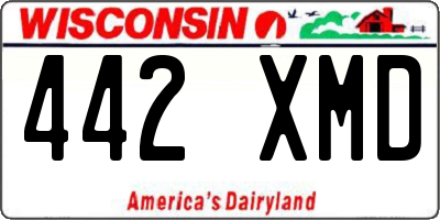 WI license plate 442XMD