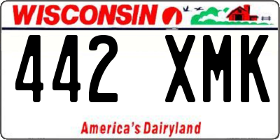 WI license plate 442XMK