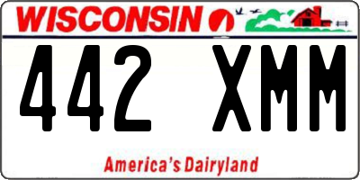 WI license plate 442XMM