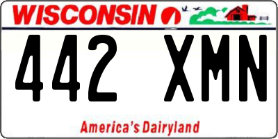 WI license plate 442XMN