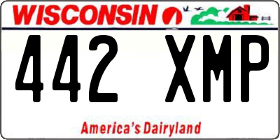 WI license plate 442XMP