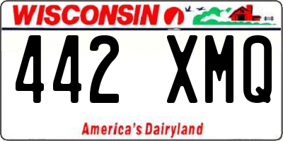 WI license plate 442XMQ