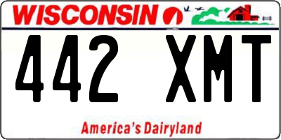 WI license plate 442XMT