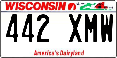 WI license plate 442XMW