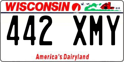 WI license plate 442XMY