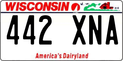 WI license plate 442XNA