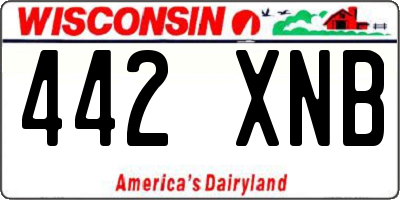 WI license plate 442XNB