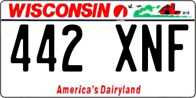 WI license plate 442XNF