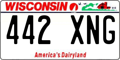 WI license plate 442XNG
