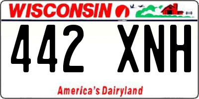 WI license plate 442XNH