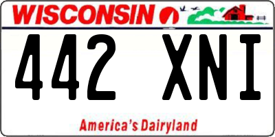 WI license plate 442XNI