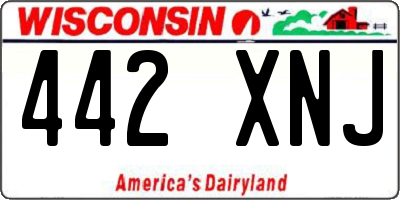 WI license plate 442XNJ