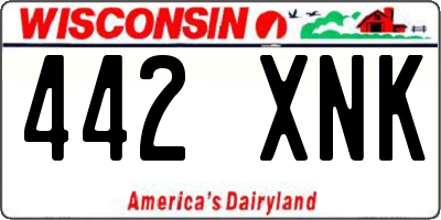 WI license plate 442XNK
