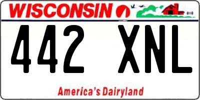 WI license plate 442XNL