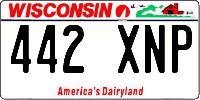 WI license plate 442XNP