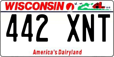 WI license plate 442XNT