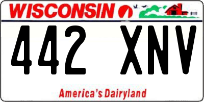 WI license plate 442XNV