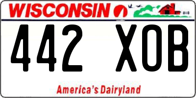 WI license plate 442XOB