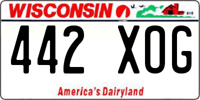 WI license plate 442XOG