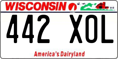 WI license plate 442XOL