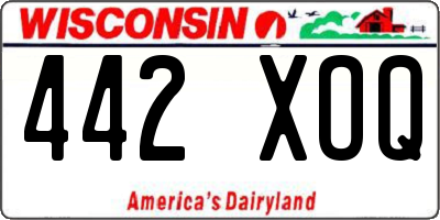 WI license plate 442XOQ