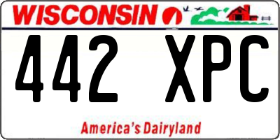 WI license plate 442XPC