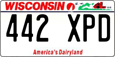 WI license plate 442XPD