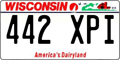 WI license plate 442XPI